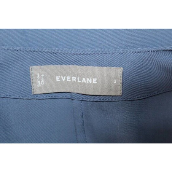 EVERLANE Sz 2 Blue Wrap Dress Japanese GoWeave 3/4 Sleeve - Picture 2 of 8